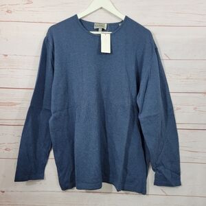Nicole Miller Men's Crewneck Cotton Blue Sweater Size XL NWT